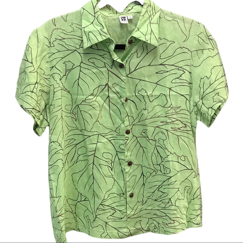 Sig Zane Hilo Womens Coconut button Shirt